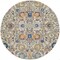 Homeroots 4 ft. Round Ivory & Multi Color Floral Buds Area Rug 385209 - alternate 6